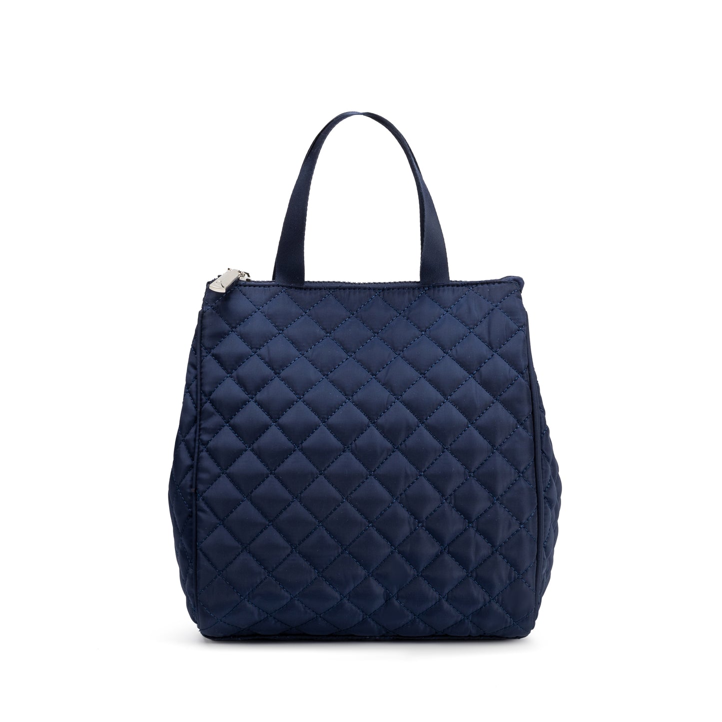 Butler's Lunch Tote by Mayfair & Finch, insulated quilted lunch bag with vibrant French ticking interior and durable exterior for keeping meals fresh and stylish on the go.
