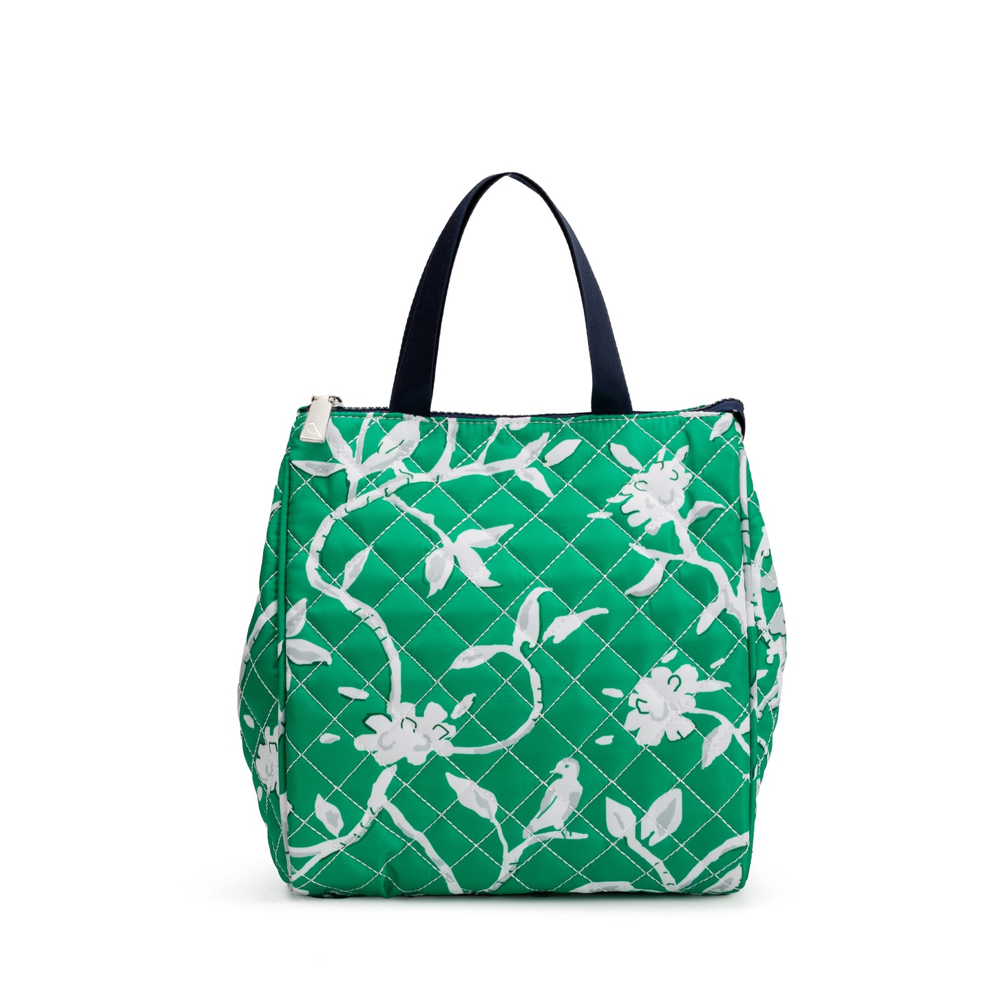 Butler's Lunch Tote by Mayfair & Finch, insulated quilted lunch bag with vibrant French ticking interior and durable exterior for keeping meals fresh and stylish on the go.