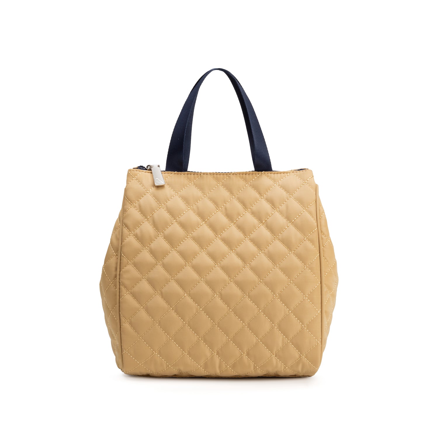 Butler's Lunch Tote by Mayfair & Finch, insulated quilted lunch bag with vibrant French ticking interior and durable exterior for keeping meals fresh and stylish on the go.