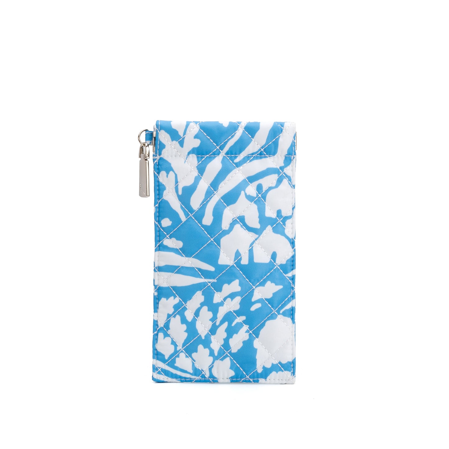 Piccadilly quilted sunglass case with colorful French ticking lining, designed for stylish and durable eyewear protection.